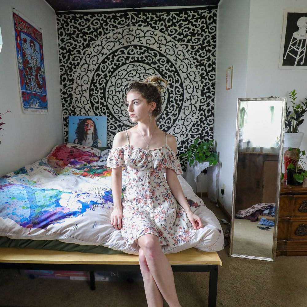 American Eagle | Floral Open Shoulder Dress